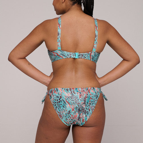 Bas De Maillot De Bain Femme TU Taille 18 - Imprimé Tropical Floral Turquoise - Polyamide/Elasthanne - Neuf Avec étiquettes