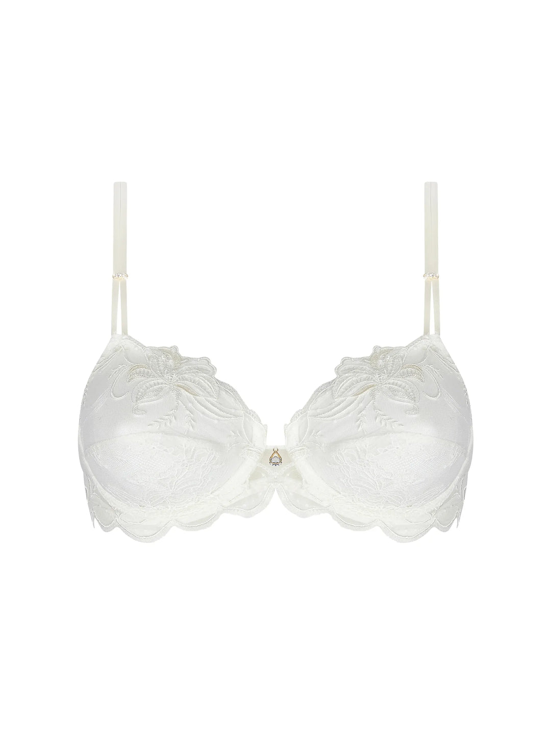 Soutien-gorge Dentelle Blanc écru 95B - Avec Armatures, Non Rembourré, Style Balconnet, Neuf Avec étiquettes