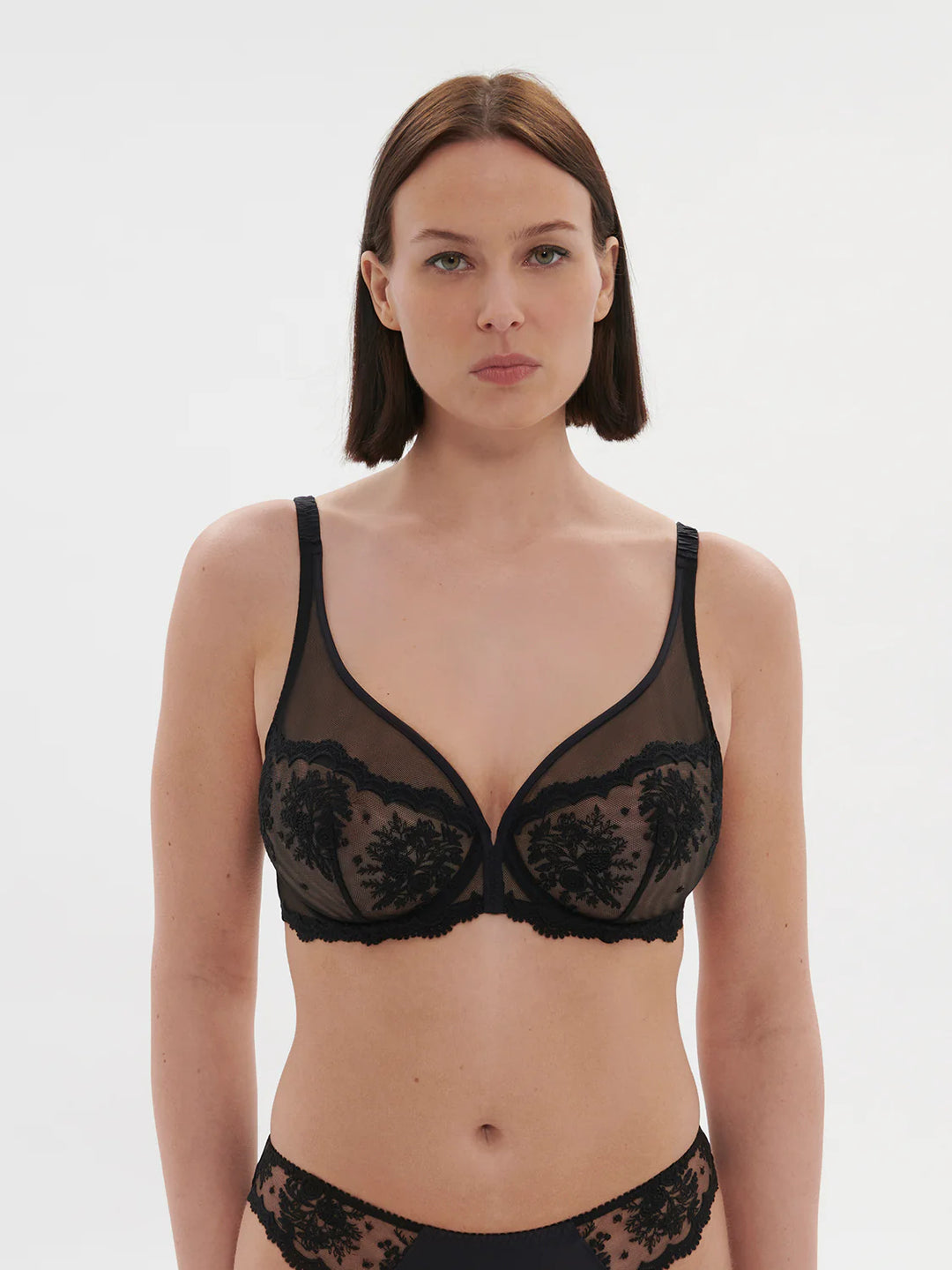Soutien-gorge Simone Perele Arté Noir - Taille 90B (75B EU) - Neuf Avec étiquettes - Avec Armature