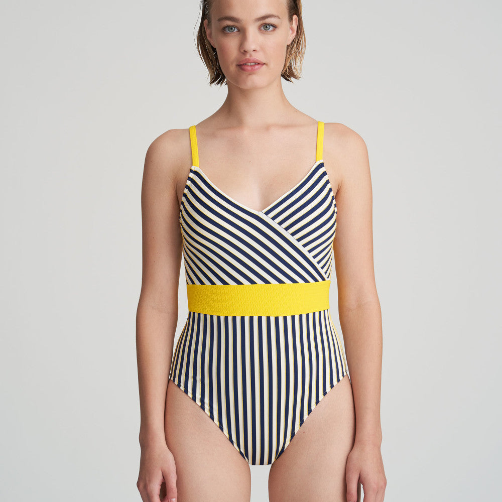 Maillot de bain 1 pièce fille sun - jaune pâle