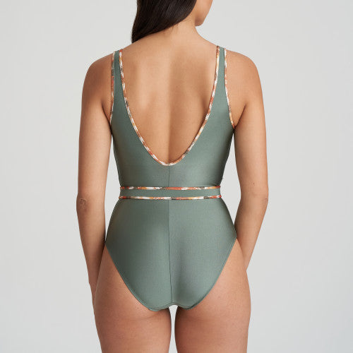 Maillot 1 piece Sans Armatures Plongeant CRETE Inca Gold Marie Jo Swim Tendances lingerie
